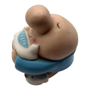 Ziggy Hugging Pillow Wearing Bunny Slippers Ceramic Figure Collectible Vintage